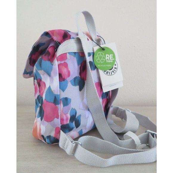 Kipling KI1746 5EE Women's Dreamy Bouquet Kaylin Small Drawstring Backpack $100 - Picture 6 of 12